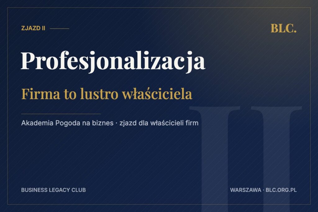 BLC – Zjazd II: Profesjonalizacja